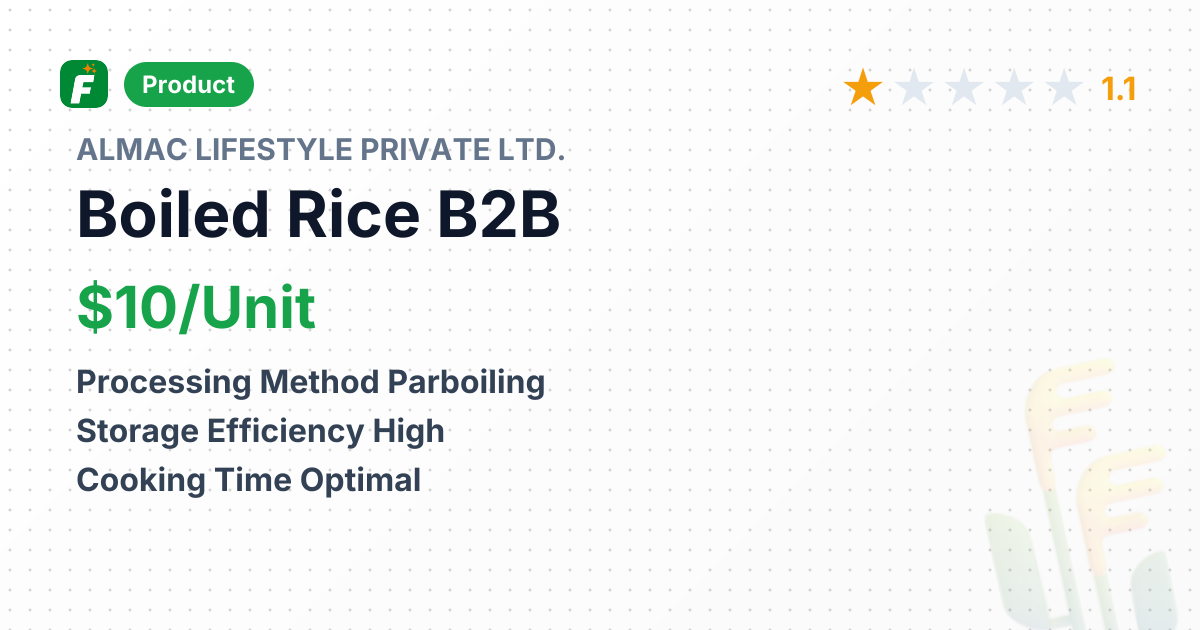 Boiled Rice – product summary card, no photo uploaded yet