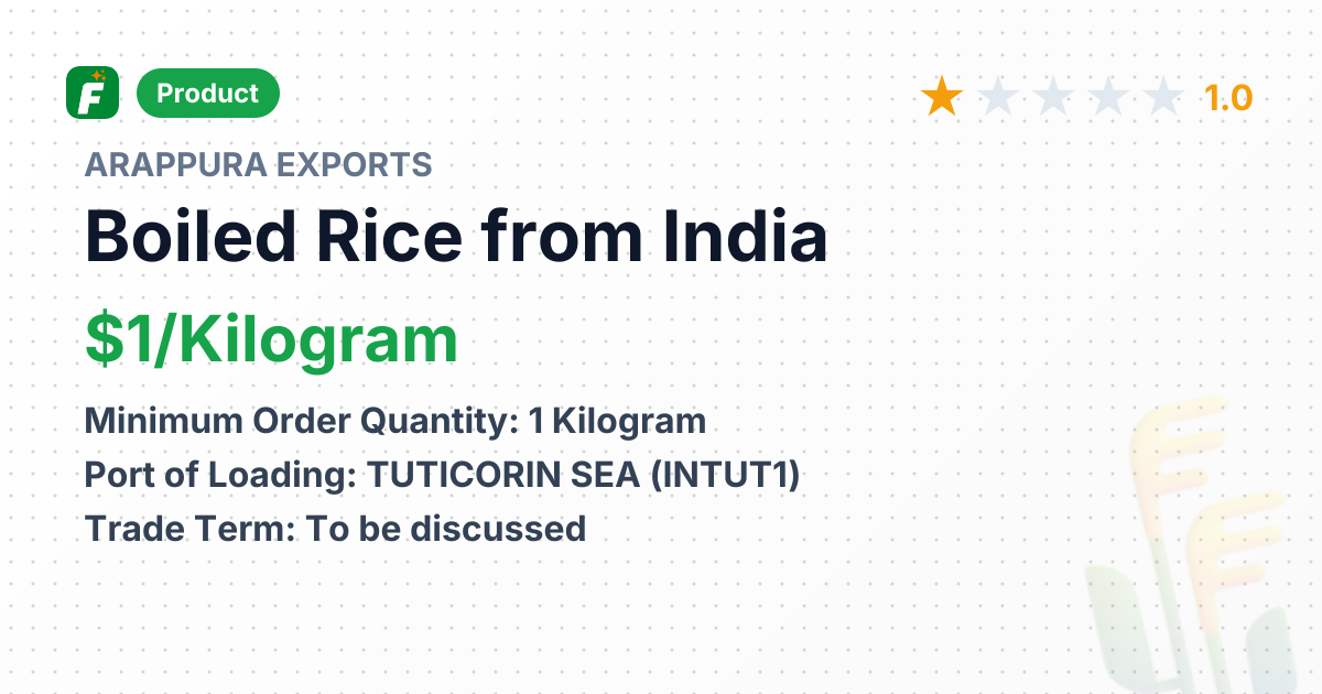 Boiled Rice – product summary card, no photo uploaded yet