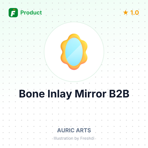 Bone Inlay Mirror with Teak Wood Frame – summary card, no photo uploaded yet