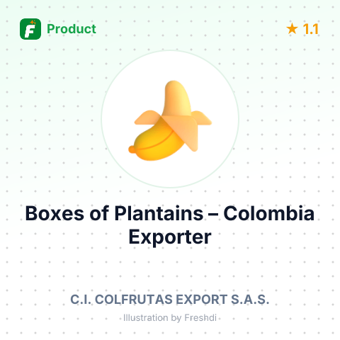 Boxes of Plantains (Plátano Burro) – product summary card, no photo uploaded yet