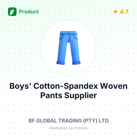 Boys' Cotton-Spandex Woven Pants – summary card, no photo uploaded yet