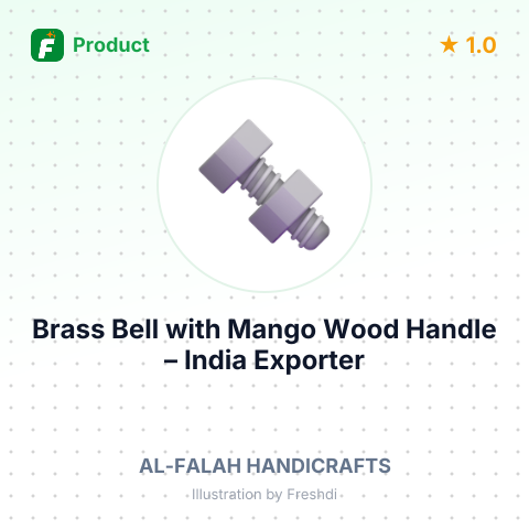 Brass Bell with Mango Wood Handle – summary card, no photo uploaded yet
