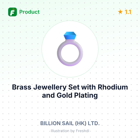 Brass Jewellery Set with Rhodium and Gold Plating – summary card, no photo uploaded yet