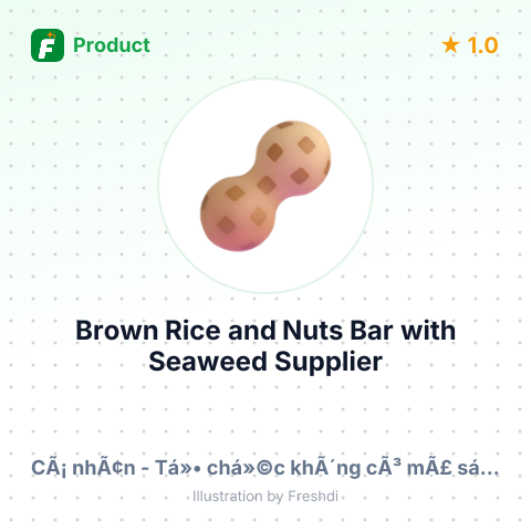 Brown Rice and Nuts Bar with Seaweed – summary card, no photo uploaded yet