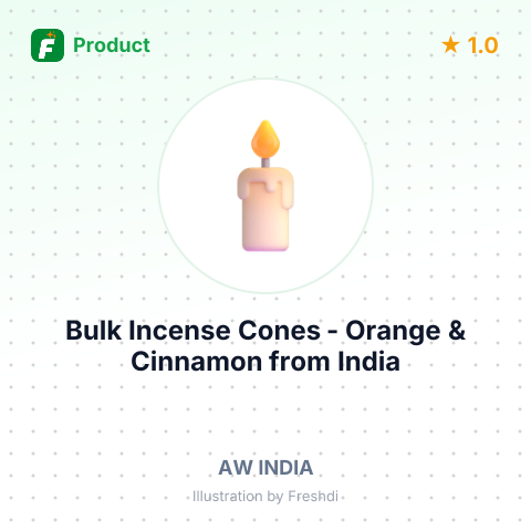 Bulk Incense Cones - Orange & Cinnamon – summary card, no photo uploaded yet