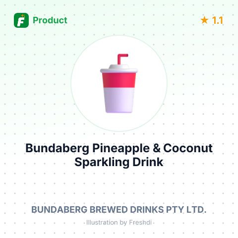 Bundaberg Pineapple & Coconut Sparkling Drink – summary card, no photo uploaded yet