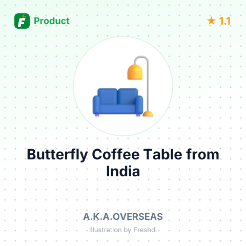 Butterfly Coffee Table – summary card, no photo uploaded yet