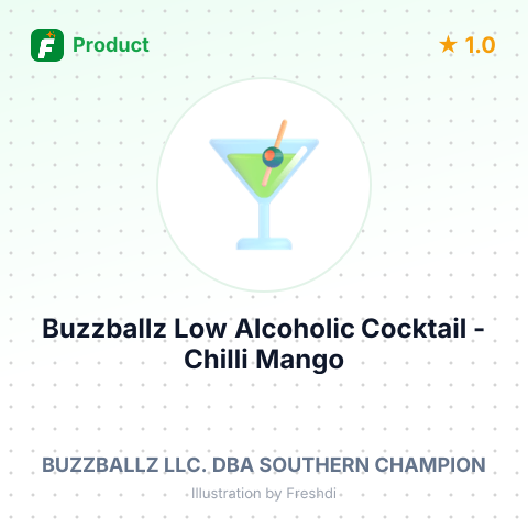 Buzzballz Low Alcoholic Cocktail - Chilli Mango – summary card, no photo uploaded yet