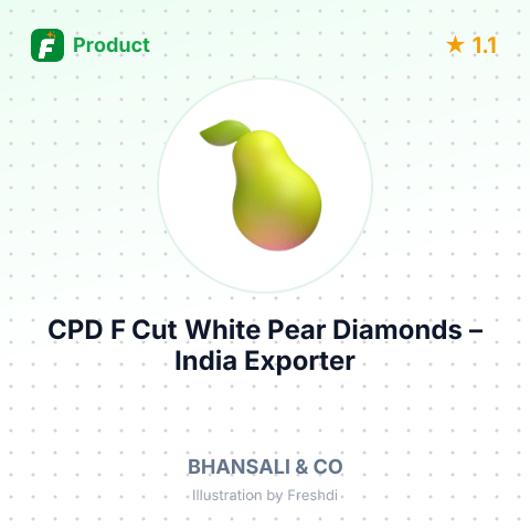 CPD F Cut White Pear Diamonds – summary card, no photo uploaded yet