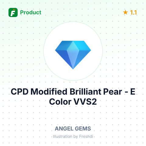 CPD Modified Brilliant Pear - E Color, VVS2 – summary card, no photo uploaded yet