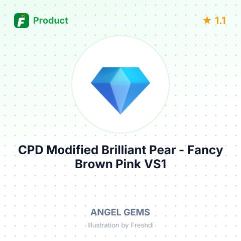 CPD Modified Brilliant Pear - Fancy Brown Pink, VS1 – summary card, no photo uploaded yet