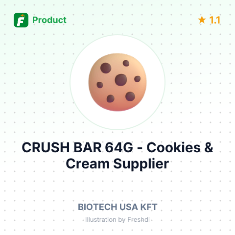 CRUSH BAR 64G - Cookies & Cream – summary card, no photo uploaded yet