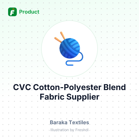 CVC Cotton-Polyester Blend Fabric – summary card, no photo uploaded yet