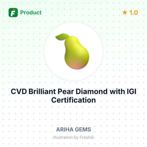 CVD Brilliant Pear Diamond with IGI Certification – summary card, no photo uploaded yet