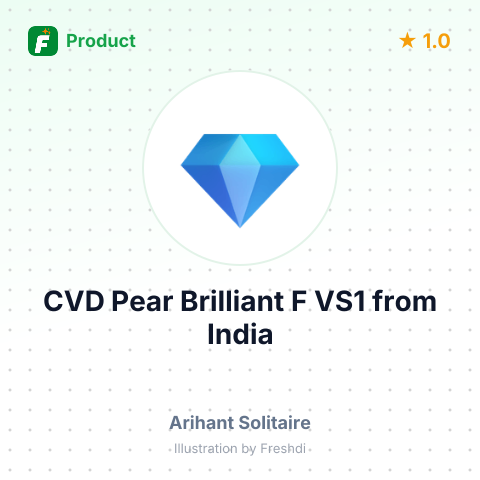 CVD Pear Brilliant F VS1 – summary card, no photo uploaded yet