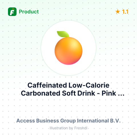 Caffeinated Low-Calorie Carbonated Soft Drink - Pink Grapefruit Flavor – summary card, no photo uploaded yet