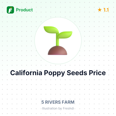 California Poppy Flower Seeds – summary card, no photo uploaded yet