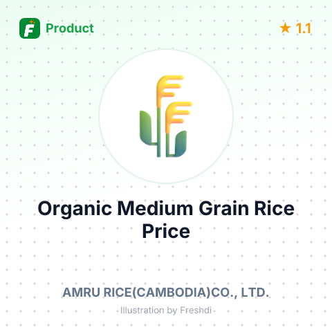 Cambodian Organic Medium Grain Milled Rice – summary card, no photo uploaded yet