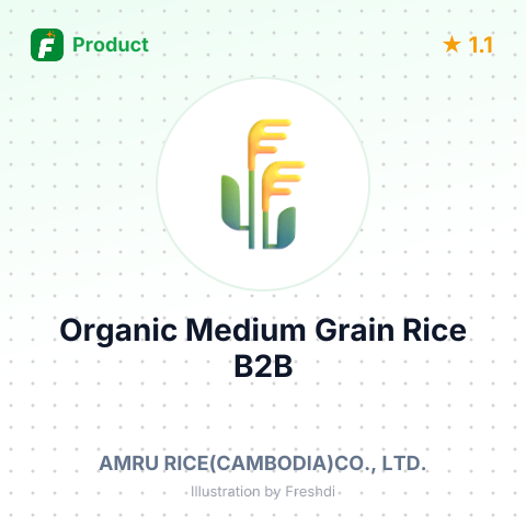 Cambodian Organic Medium Grain Milled Unpolished White Rice – summary card, no photo uploaded yet