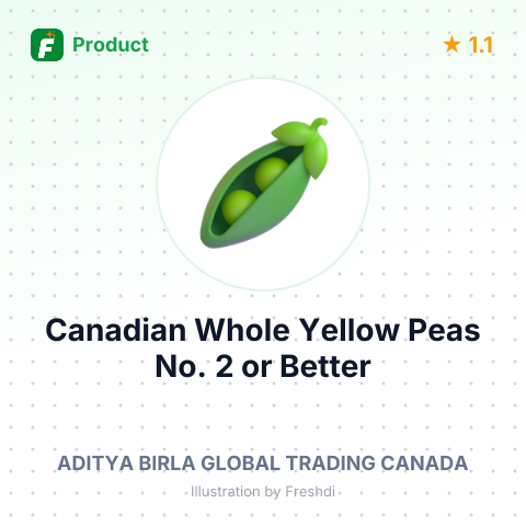 Canadian Whole Yellow Peas, No. 2 or Better – summary card, no photo uploaded yet
