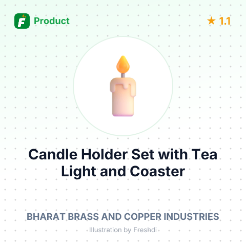 Candle Holder Set with Tea Light and Coaster – summary card, no photo uploaded yet