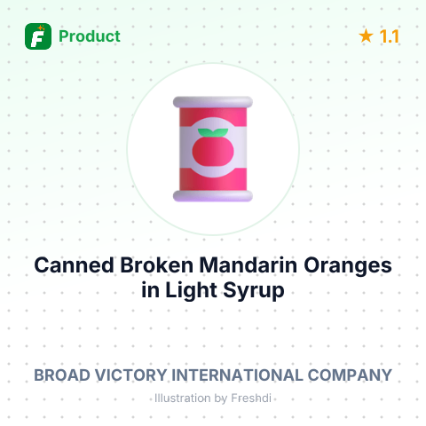 Canned Broken Mandarin Oranges in Light Syrup – summary card, no photo uploaded yet