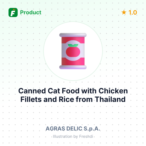 Canned Cat Food with Chicken Fillets and Rice – summary card, no photo uploaded yet