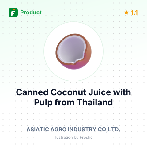 Canned Coconut Juice with Pulp – summary card, no photo uploaded yet