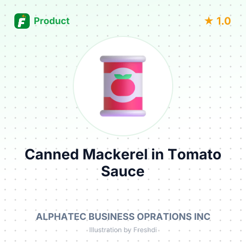 Canned Mackerel in Tomato Sauce – summary card, no photo uploaded yet