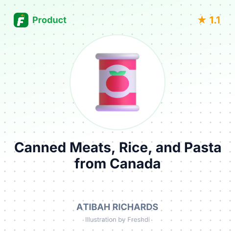 Canned Meats, Rice, and Pasta – summary card, no photo uploaded yet