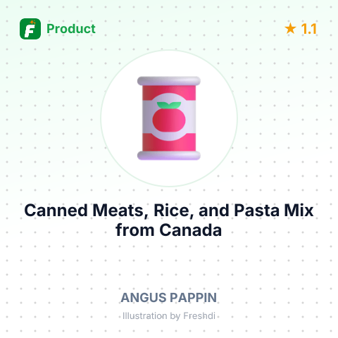 Canned Meats, Rice, and Pasta Mix – summary card, no photo uploaded yet