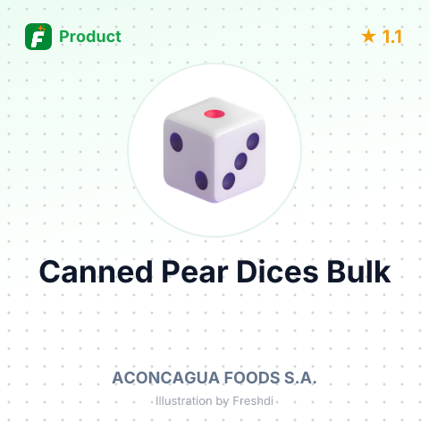 Canned Pear Dices in Juice – summary card, no photo uploaded yet
