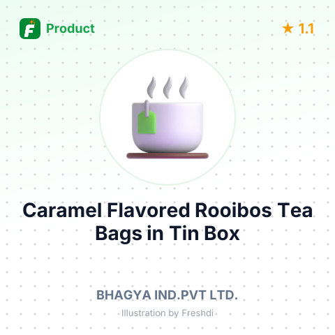 Caramel Flavored Rooibos Tea Bags in Tin Box – summary card, no photo uploaded yet