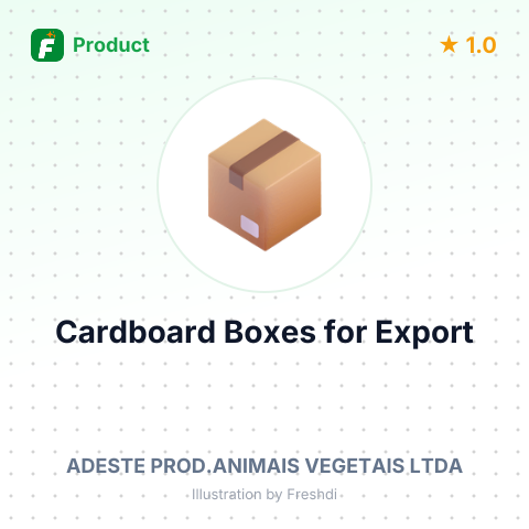 Cardboard Boxes for Export – summary card, no photo uploaded yet