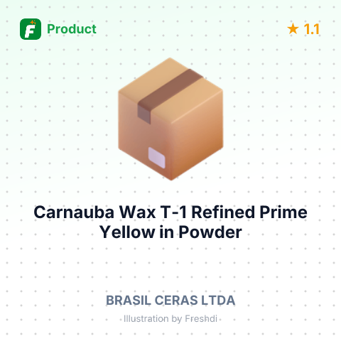 Carnauba Wax T-1 Refined Prime Yellow in Powder – summary card, no photo uploaded yet