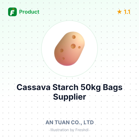 Cassava Starch 50kg Bags – summary card, no photo uploaded yet