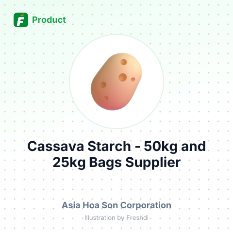 Cassava Starch (Tapioca Starch) - 50kg and 25kg Bags – summary card, no photo uploaded yet