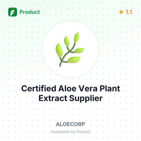 Certified Aloe Vera Plant Extract – summary card, no photo uploaded yet