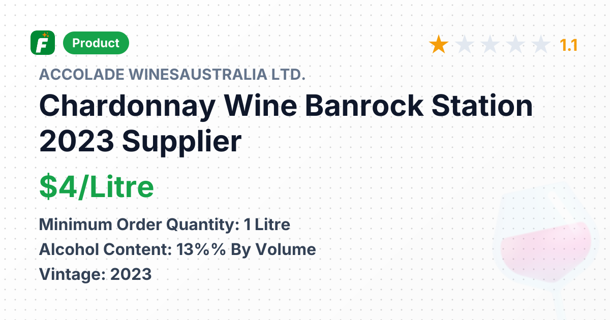 Chardonnay Wine Banrock Station 2023 – product summary card, no photo uploaded yet