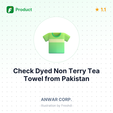 Check Dyed Non Terry Tea Towel – summary card, no photo uploaded yet