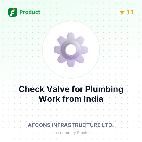 Check Valve for Plumbing Work – summary card, no photo uploaded yet