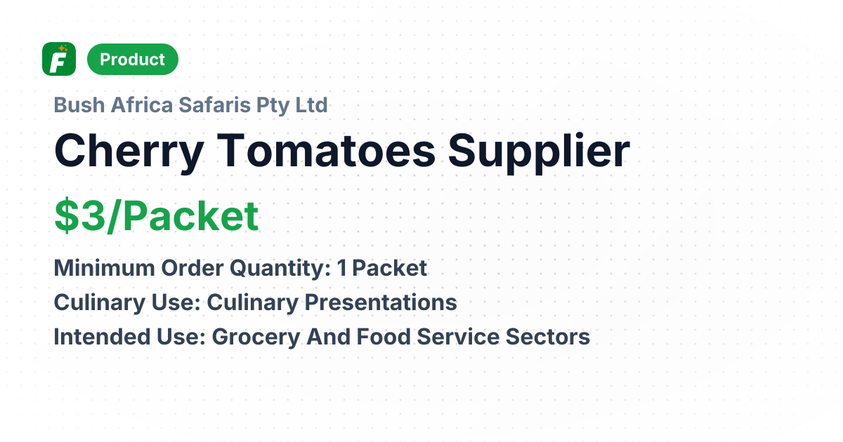 Cherry Tomatoes – product summary card, no photo uploaded yet