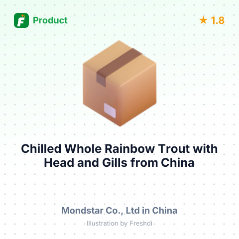 Chilled Whole Rainbow Trout with Head and Gills – summary card, no photo uploaded yet