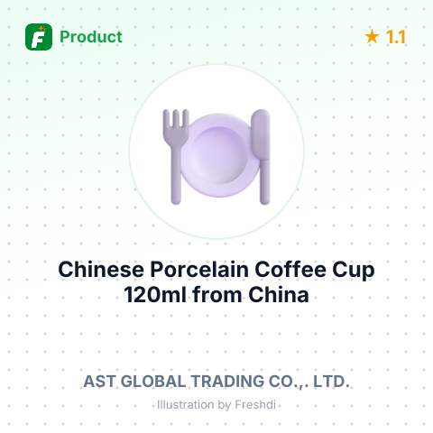 Chinese Porcelain Coffee Cup 120ml – summary card, no photo uploaded yet