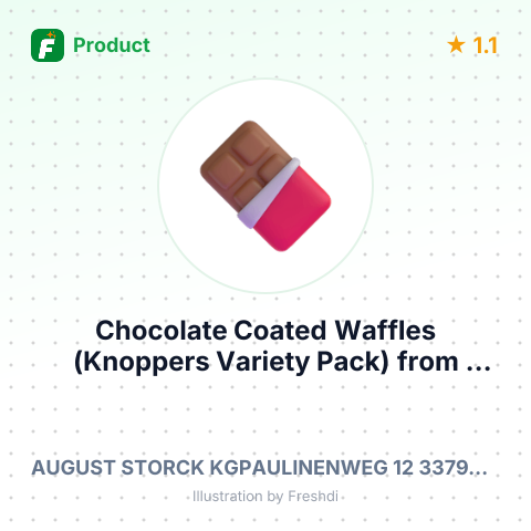 Chocolate Coated Waffles (Knoppers Variety Pack) – summary card, no photo uploaded yet