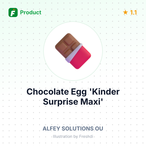 Chocolate Egg 'Kinder Surprise Maxi' – summary card, no photo uploaded yet