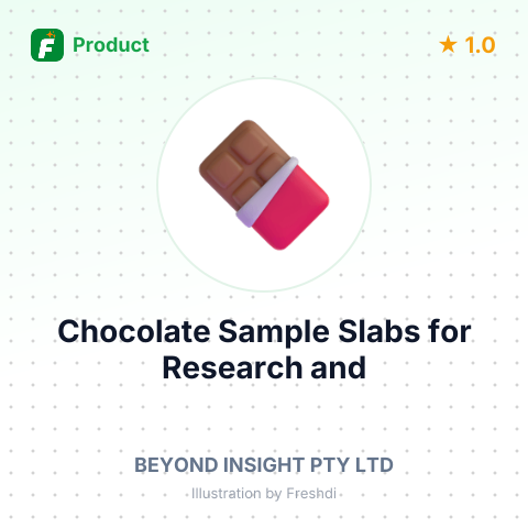 Chocolate Sample Slabs for Research and Development – summary card, no photo uploaded yet