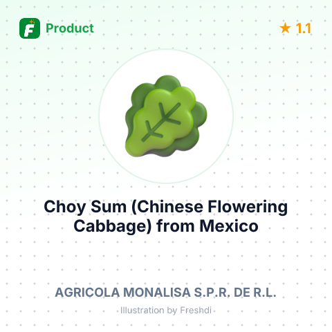 Choy Sum (Chinese Flowering Cabbage) – summary card, no photo uploaded yet