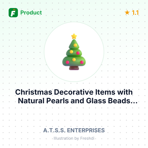 Christmas Decorative Items with Natural Pearls and Glass Beads – summary card, no photo uploaded yet