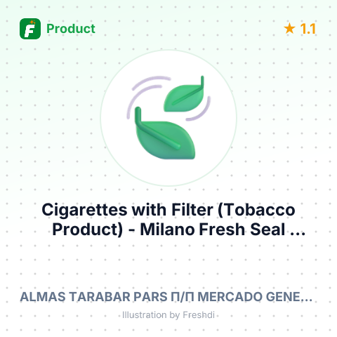 Cigarettes with Filter (Tobacco Product) - Milano Fresh Seal Blueberry – summary card, no photo uploaded yet